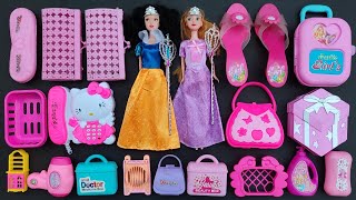 Most satisfying unboxing with disney princess Rapunzel and Snow White barbie doll makeup toys set