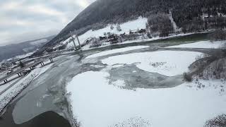 Dji Avata & Motion 2 Follow Ice River -10 Degrees Winter 20 November 2023 Norway