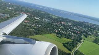 Finnair A320 taxi and take-off at OUL/EFOU (Oulu Airport) 12, AY436