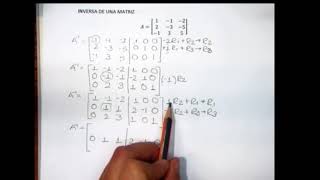 Matriz inversa gauss jordan