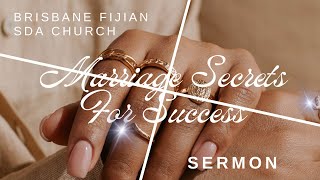 "Marriage Secrets of Success" - Speaker: Pastor Zeny Vidacak