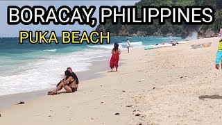 BEAUTIFUL SCENE AT PUKA BEACH BORACAY ISLAND PHILIPPINES