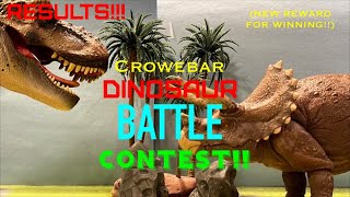 Crowebar Dinosaur Battle Contest Results!! #jurassic #jurassicworld #stopmotioncontest #stopmotion