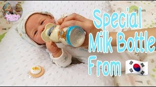 Reborn Baby Feeding & Changing - Lilia Trying Her New Korean Bottle🍼A Special Reborn Milk Bottle😍