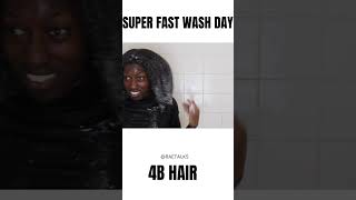 I wish wash days were this quick! 4B WASH DAY #youtubeshorts #naturalhair #4bhair