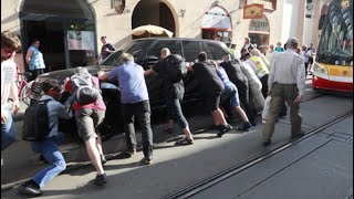 Tram ride in Prague - Relaxing video - Czech Republic 🇨🇿- Europe walk