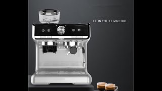 espresso semi-automatic coffee machine with coffee grinder