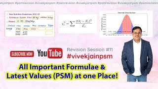 All PSM Formulae and Latest Values at One Place (Part -1) #vivekjainpsm #psmrevision #neetpg #inicet