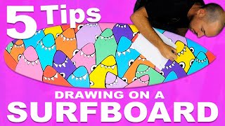 HOW TO DRAW ON A SURFBOARD: 5 tips for painting on a surfboard with POSCA PAINT PENS