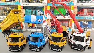 Metal Diecast Trucks Of Trailer Truck, Passenger Stair Truck, Logging Truck, Concrete Pump Truck