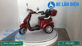 Xe lăn điện scooter 3 bánh cao cấp giá rẻ cho người già, người khuyết tật MEDI-PROCARE MP-WHEEL-EST9