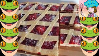 Crostata rettangolare di marmellata di fragole (ricetta)😀😀😀....