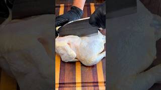 How to spatchcock (butterfly) a chicken or turkey 🔥 #foodshorts #thanksgiving