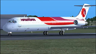 FSX - DC-9-51 - taxi - takeoff