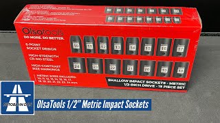 OlsaTools 1/2” Drive Shallow Impact Socket Set