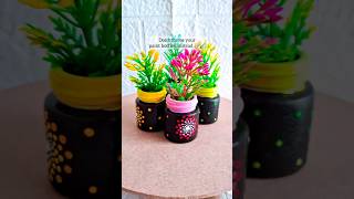 Transform Acrylic Bottles into Colorful Mini Planters | DIY Home Decor | Waste to Best #diy  #shorts