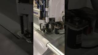 9CM Auto Cutter Machine for knitted fabric cutting test in Richpeace factory