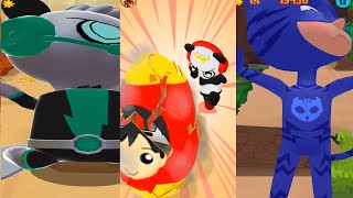 REVERSE TAG WITH RYAN VS DASH TAG DOUBLE EGG SURPRISE WITH PJ MASK