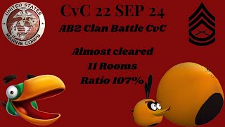 Angry Birds 2 AB2 Clan Battle CvC Today 09/22/24-Almost Cleared 11 Ratio 107%