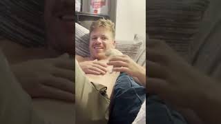 Cheeky hamster hilariously bites man on the nipple