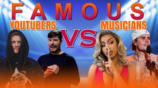 COMPETITION BETWEEN THE FAMOUS YOUTUBERS AND TOP MUSICIANS ON YOUTUBE