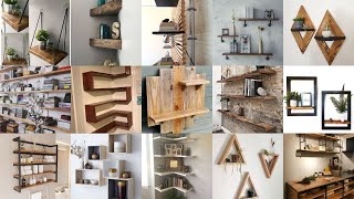 Designer beautiful 15 home wall ideas Wooden Stylish Fashion Wall Storage Shelves Music genre Rock