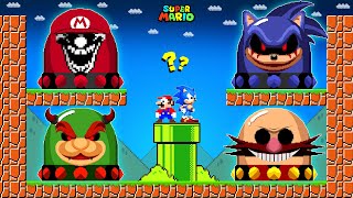 Super Mario Bros. But All Mario and Sonic Creepypasta Enemies Were Custom Switches.