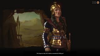 Civilization 6 Tomyris of Scythia Defeat Cutscene