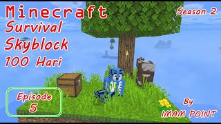 Survival 100 Hari Skyblock (Episode 5) Season 2 #mcpe 1.20.51 #minecraft