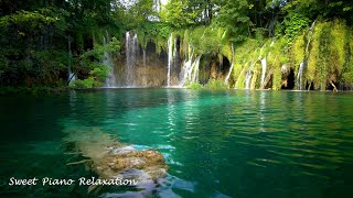 Waterfall Nature Sounds with Beautiful Relaxing Music - Water Sounds Peaceful Relaxation Piano