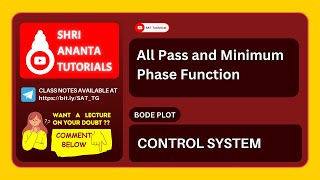 All Pass and Minimum Phase Function  #electricalengineering #electronicsengineering #controlsystem