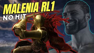 Elden Ring - Level 1 GigaChad No Hit Defeats Malenia Live (Stream Highlights)