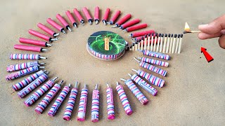 Matchstick Chain Reaction Domino Vs Diwali Crackers Amazing Experiment