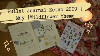 May Bullet Journal Setup 2019 | Wildflower theme | redhatgirl