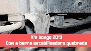 Alinhando e soldando suporte barra estabilizadora Kia Bongo 2019