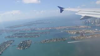 Delta A319 from DTW landing in Miami, 9-16-19