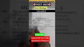 Biology questions practice for neet  #shorts #shortsfeed #neet #motivation #YouTubeshorts #viral