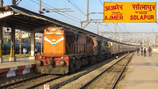 Early Morning Ride Behind Twin Jamalpur Alcos : 09627 Ajmer Solapur Special