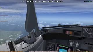 [FSX] PMDG 737 NGX | Glasgow (EGPF) to Geneva (LSGG) Part 2