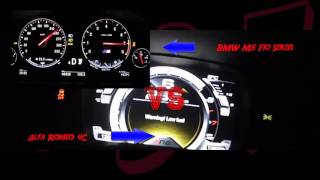 Car Speed Test BMW M5 F10 Series vs Alfa Romeo 4C Series Acceleration 370kmh