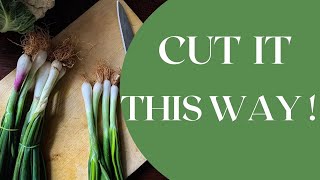 Chef on How to Cut Spring Onions for Salad