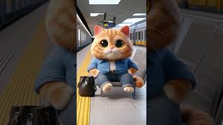 The orange cat picked up a handbag‼️🙀#socutekitty #aicats