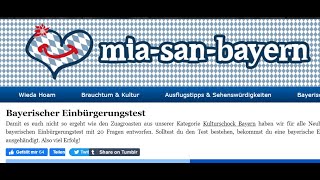 Ich mache den "Bayerischen Einbürgerungstest" - LOL!