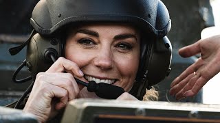 Kate Middleton sports full military gear during visit to British armed forces training academy