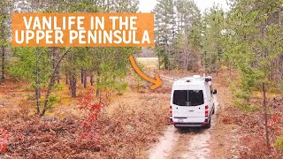 #VANLIFE OFF-GRID DISPERSED CAMPING in the UP during winter!