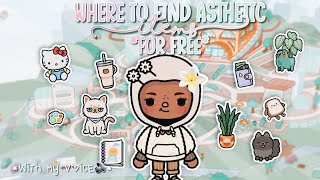 Where to find Asthetic items FOR FREE *with ny voice 🔊*