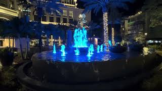 Fountain has lights