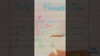 Easy English Essay #youtube #shorts #short