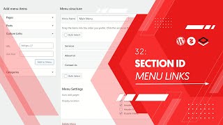 32. Section IDs to create custom menu items and smooth scrolling jumplinks. 🔹 Starter Course 2023