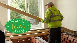 Floor renovation due to dry rot in Worcester